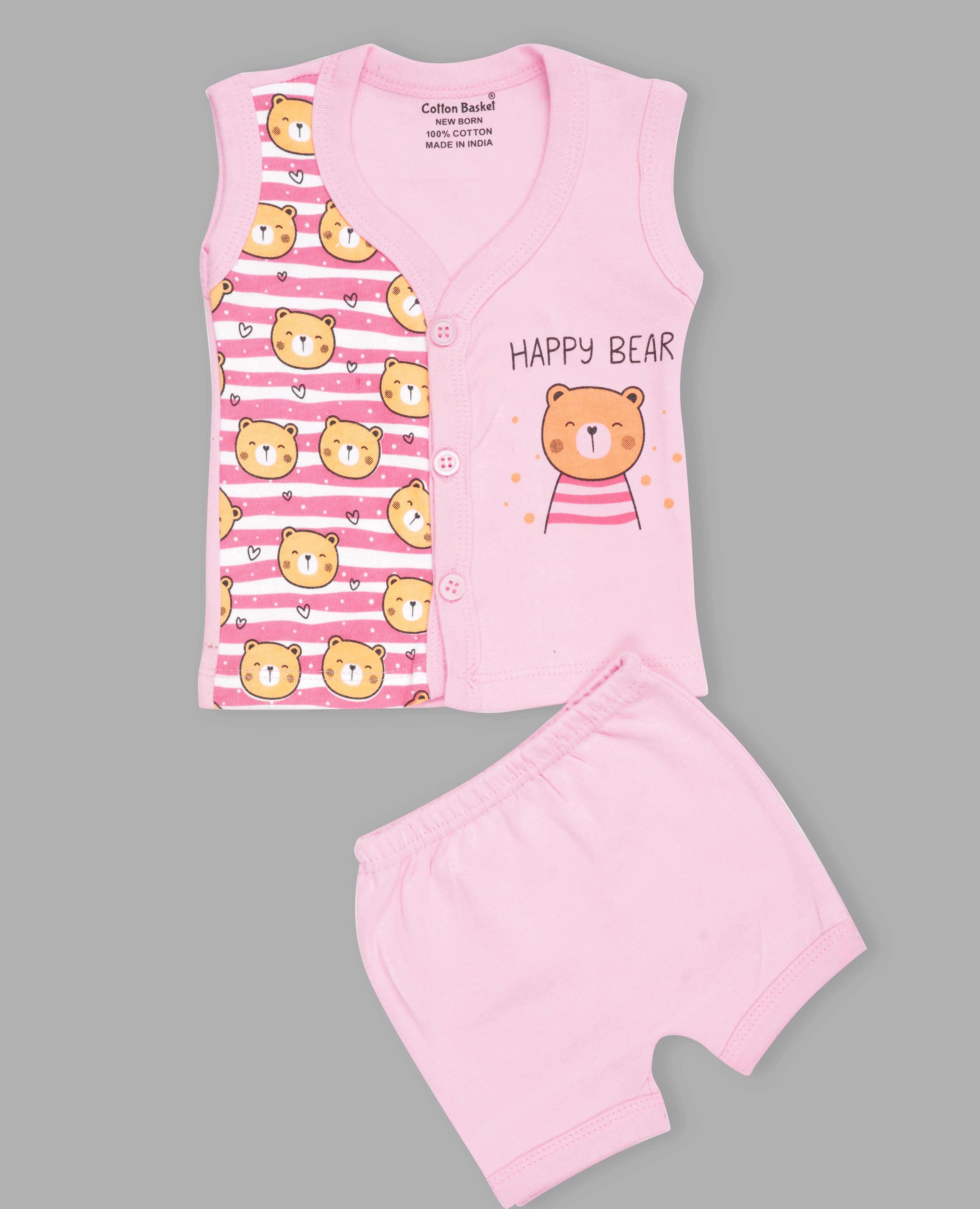 Sleeveless Jhabla and Shorts Set for Newborns | Assorted Prints | Pack of 10