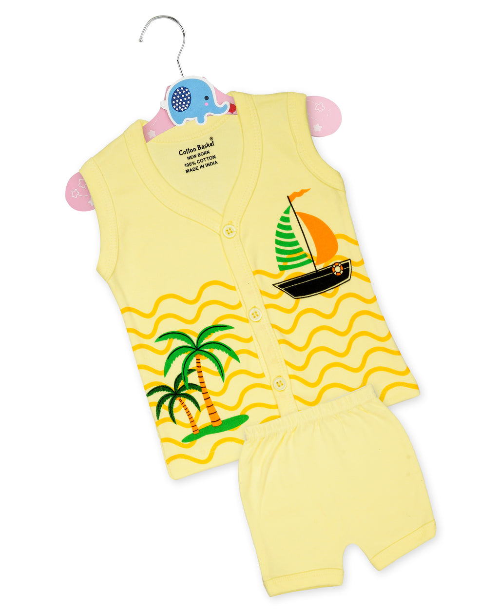 Sleeveless Jhabla and Shorts Set for Newborns | Assorted Prints | Pack of 10