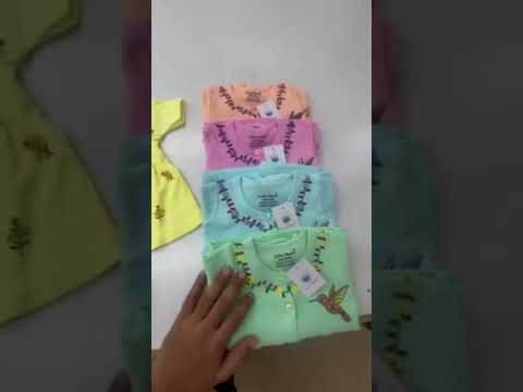 Hummingbird Floral Print Newborn Girls Frock & Bloomer Set