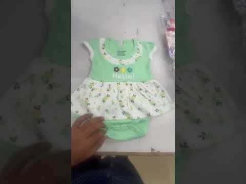 Hello Print Newborn Girls Skirt Onesie Romper Dress